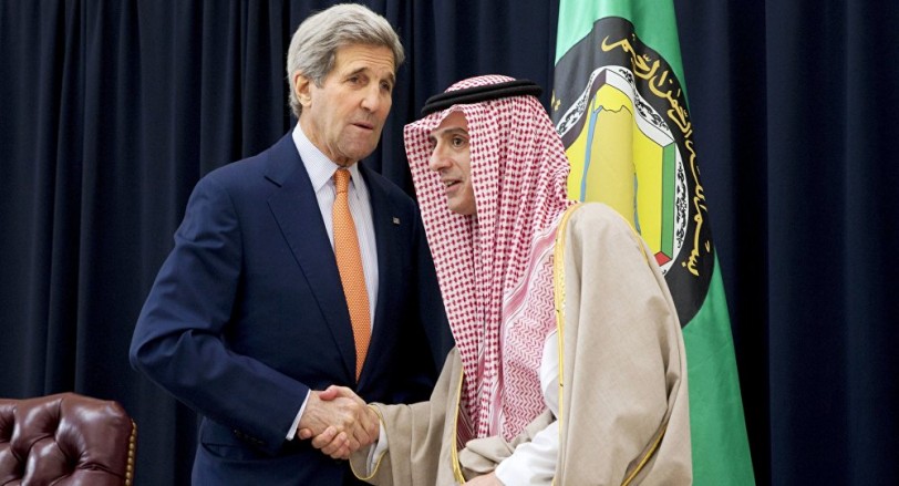 وزيرا الخارجية الأمريكي، جون كيري، والسعودي، عادل الجبير