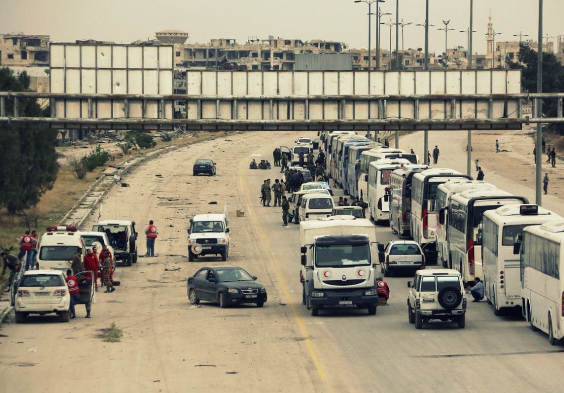 خروج 128 ألف شخص من الغوطة الشرقية
