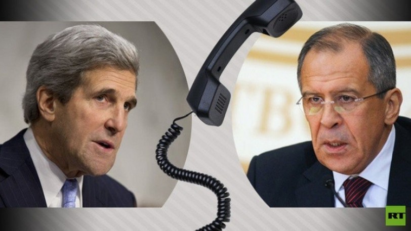 لافروف وكيري يبحثان الأوضاع في أوكرانيا واليمن وسوريا خلال اتصال هاتفي