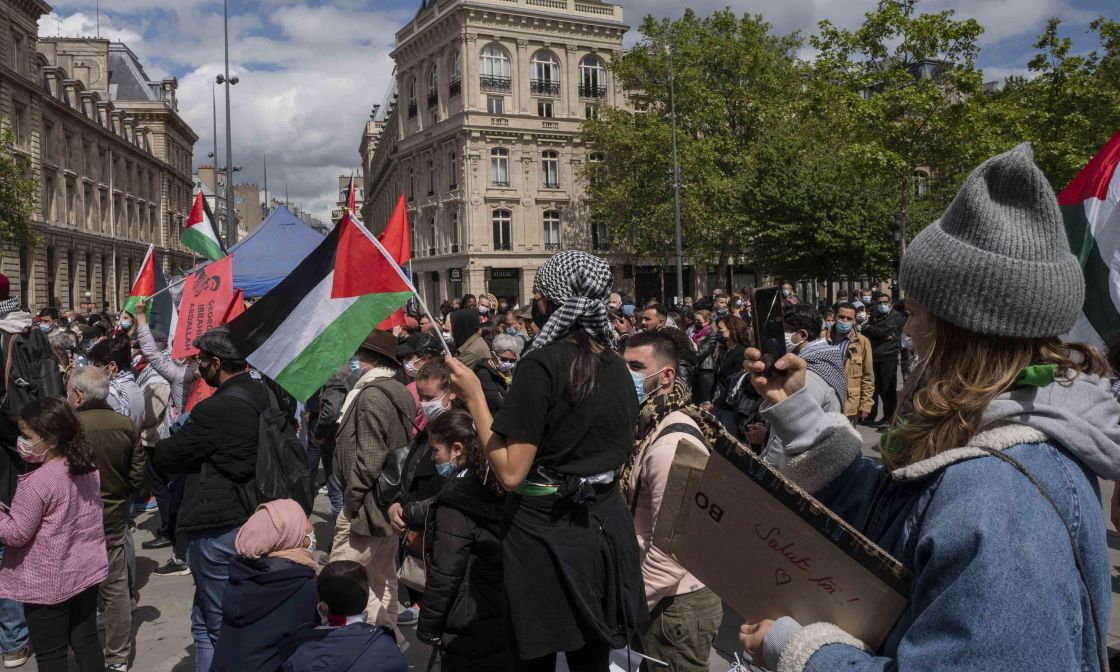 تظاهرات في فرنسا تضامناً مع غزة وفلسطين وضد قتل الأطفال
