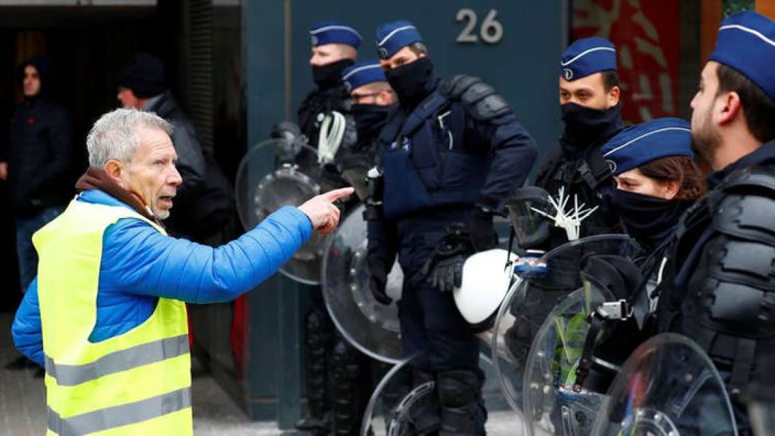 اعتقال 50 محتجاً من السترات الصفراء في بروكسل