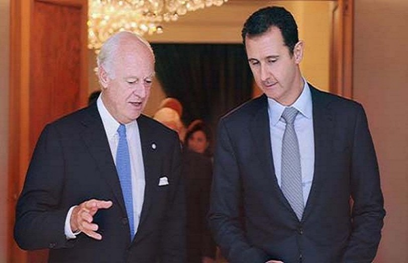 الرئيس الأسد لـ دي ميستورا: الحكومة السورية مستعدة لتقديم الدعم اللازم لإنجاح المهمة