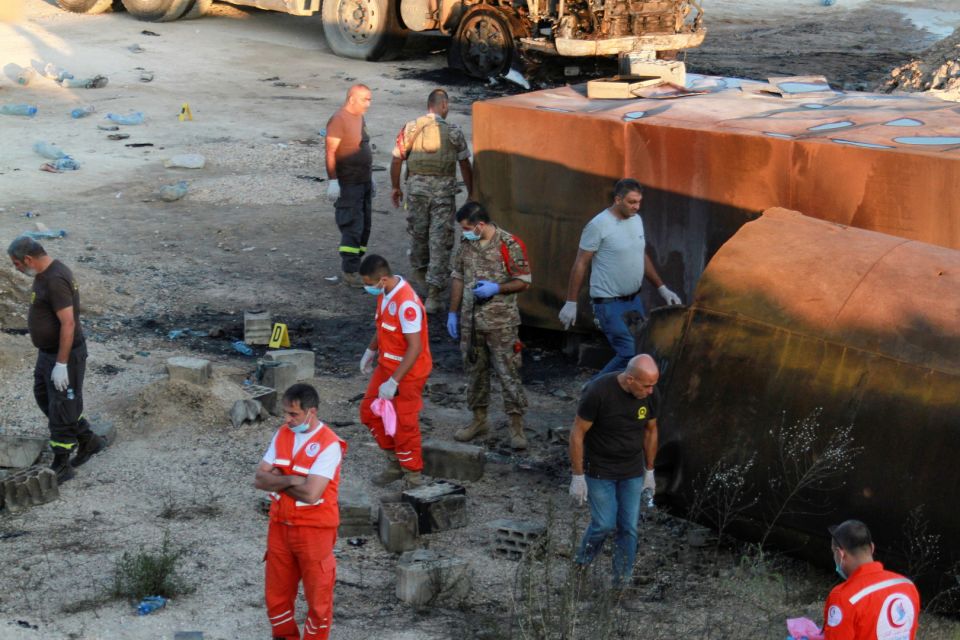لبنان: ارتفاع ضحايا انفجار صهريج الوقود إلى 28 قتيلاً و80 جريحاً