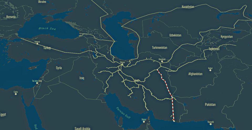 سكة حديد إيرانية تربط بين آسيا الوسطى والمحيط الهندي