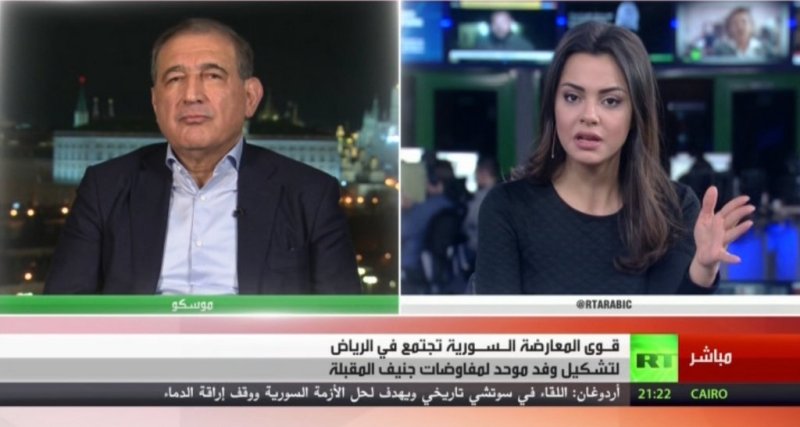لقاء د.قدري جميل على قناة روسيا اليوم 22/11/2017
