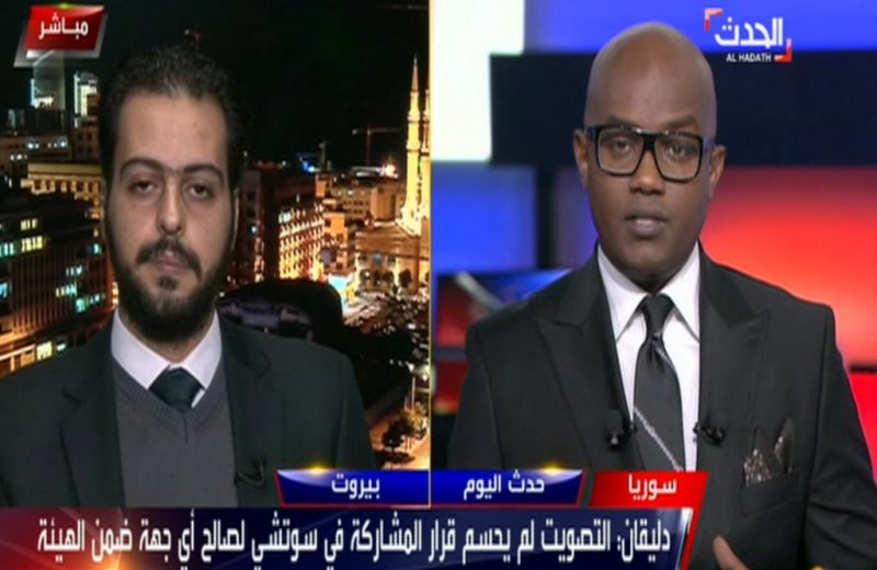 لقاء مهند دليقان عل قناة العربية الحدث 27/012018