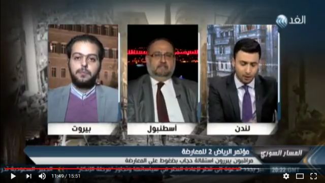 لقاء مهند دليقان رئيس وفد منصة موسكو على قناة الغد 20 / 11 / 2017