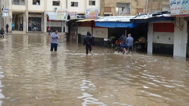 سيول جارفة في محافظات درعا والسويداء وريف دمشق