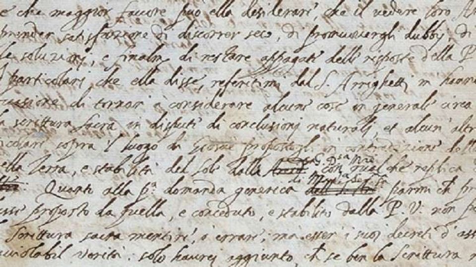 العثور على رسالة غاليليو المفقودة التي انتقد فيها الكنيسة