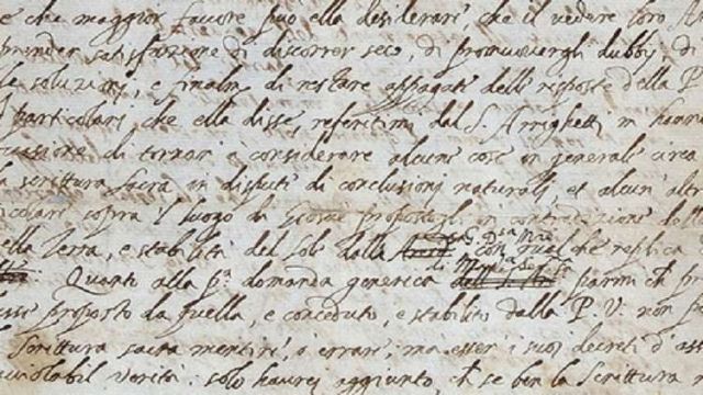 العثور على رسالة غاليليو المفقودة التي انتقد فيها الكنيسة