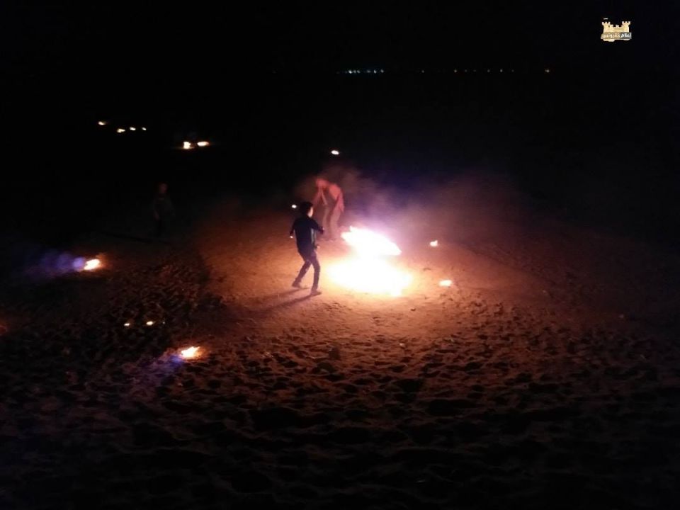 مظاهرات ليلية شرق قطاع غزة