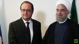 هولاند وروحاني يؤكدان أهمية المفاوضات الدولية لحل الأزمة السورية