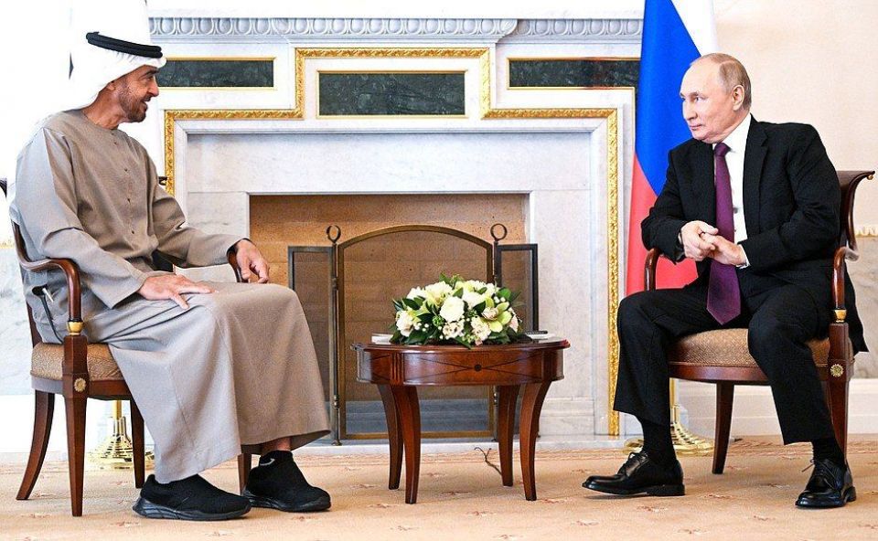 تصريحات بوتين وابن زايد أثناء مبحاثاتهما اليوم في بطرسبرغ