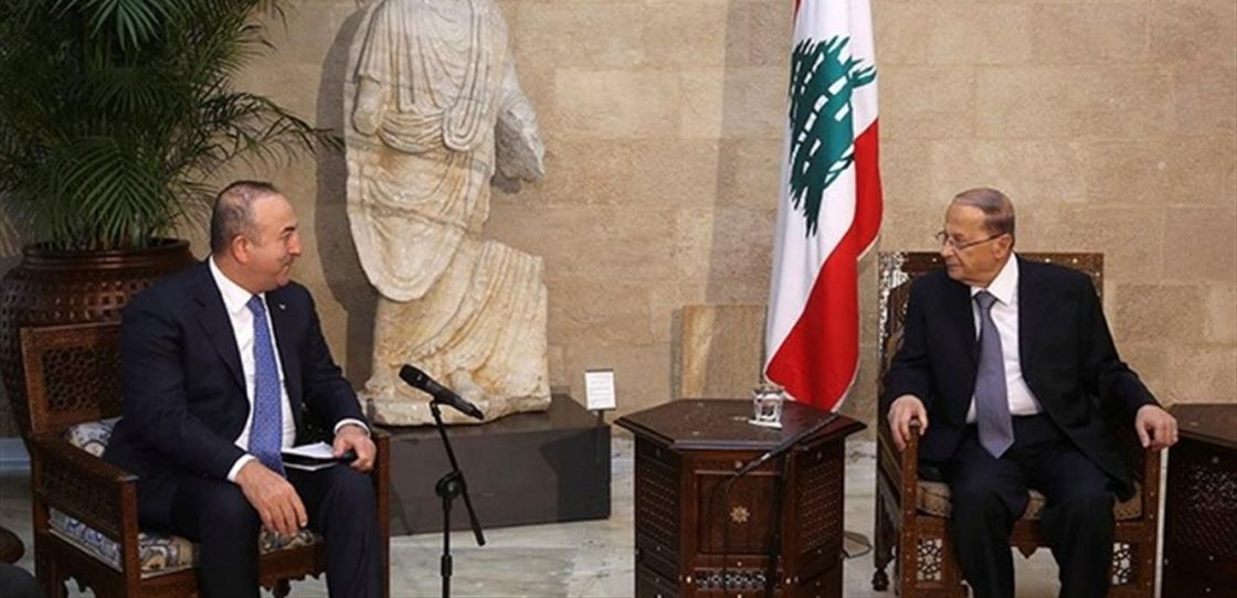 وزير الخارجية التركي يلتقي الرئيس اللبناني