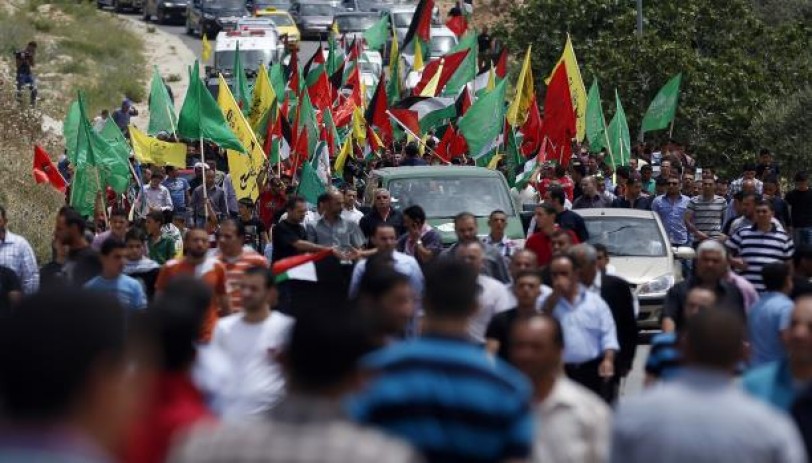 مسيرة تضامنية مع الضفة الغربية والأسرى الإداريين ضد انتهاكات الاحتلال