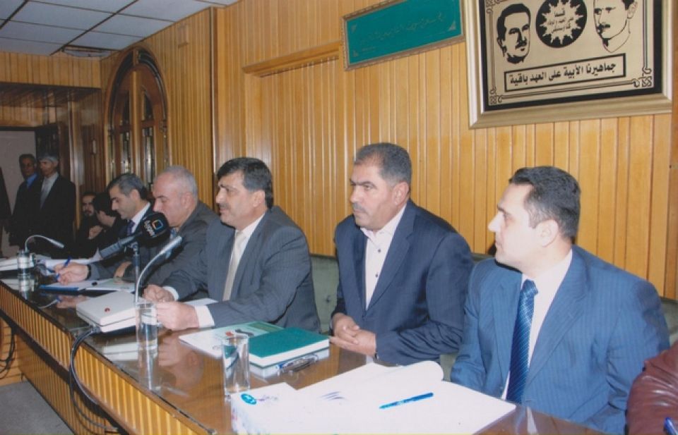 المؤتمرات السنوية لنقابات عمال دمشق  تبدأ الحوار الوطني الشامل وصولاً للحل السياسي