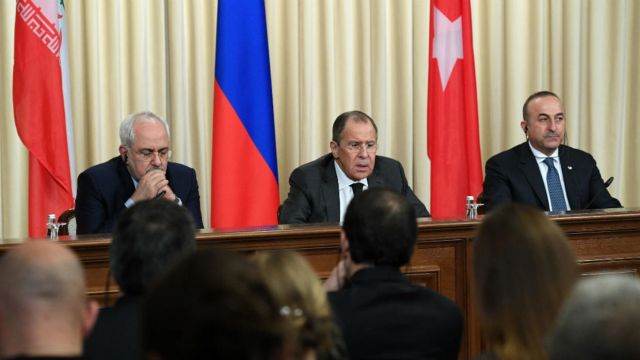 البيان المشترك الصادر عن وزراء خارجية جمهورية إيران الإسلامية، والاتحاد الروسي، وجمهورية تركيا حول سورية