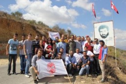 الوفود المشاركة في المخيم الشبابي اليساري العربي زارت الجنوب وأعلنت تأسيس نواة جبهة شبابية يسارية