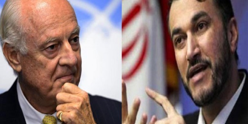 عبد اللهيان يؤكد خلال اتصال هاتفي مع دي ميستورا ضرورة تزامن مساري مكافحة الإرهاب والحل السياسي للأزمة في سورية