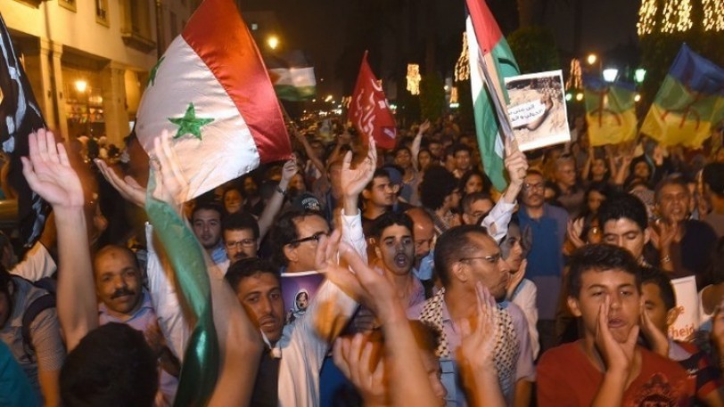 مظاهرات تضامن مع الشعب الفلسطيني في المغرب