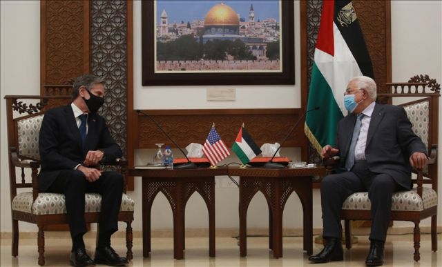 عباس يتعهّد لبلينكن بمواجهة &laquo;سِلمية&raquo; مع آلة الحرب العدوانية والإجرام الصهيوني