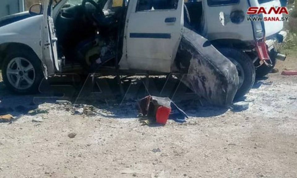 انفجار عبوة ناسفة في سيارة بمدينة قطنا السورية