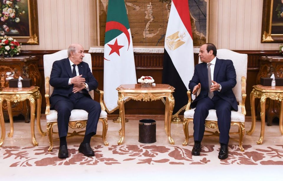 رئيس الجزائر يصل القاهرة ويبدأ محادثات مع السيسي