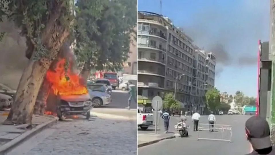 انفجاران في دمشق تزامناً مع زيارة ماكرون يوقعان عشرات الإصابات