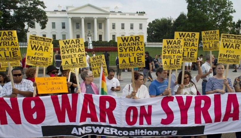 تظاهرات في واشنطن وعدد من المدن والولايات الأميركية رفضاً للعدوان على سورية