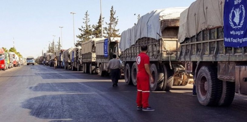 استئناف تجهيز قوافل المساعدات إلى سورية