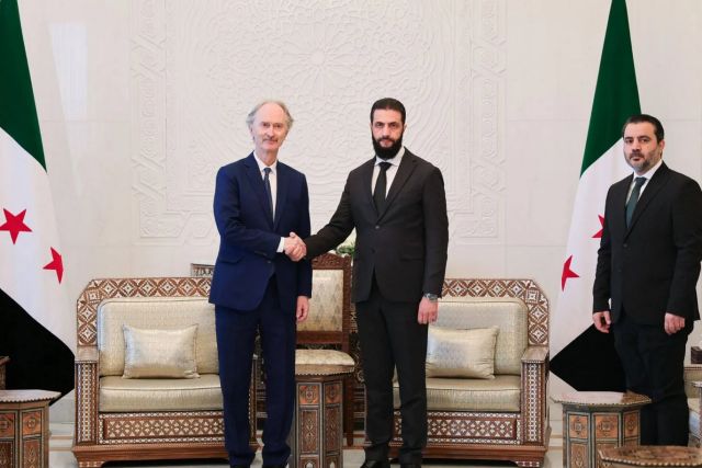بيدرسون يلتقي الشرع ويدين التصعيد &quot;الإسرائيلي&quot; في سوريا