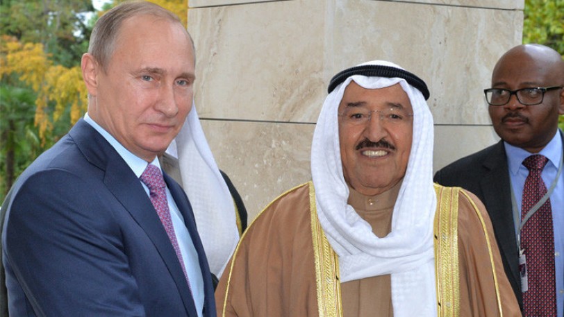بوتين لأمير الكويت: راضون عن فرصة بحث الأوضاع في الشرق الأوسط معكم