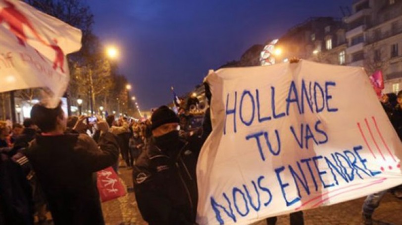 الآلاف يتظاهرون في فرنسا ضد سياسة هولاند