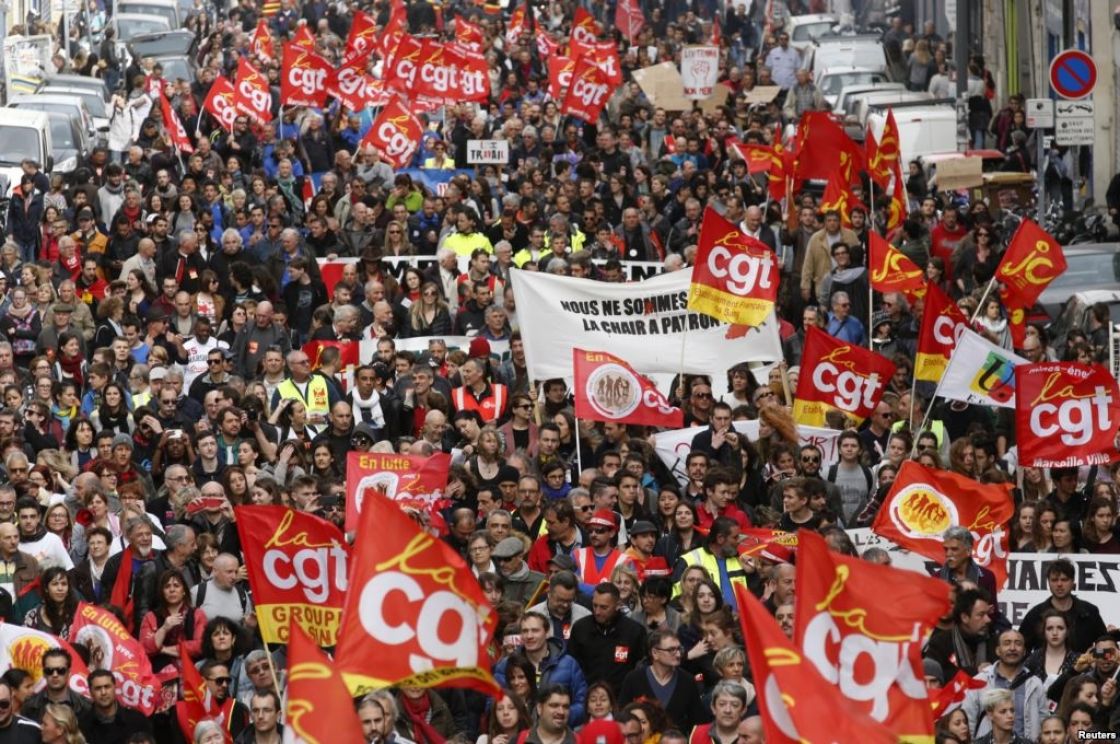 عمال فرنسا  في مواجهة ليبرالية الحكومة