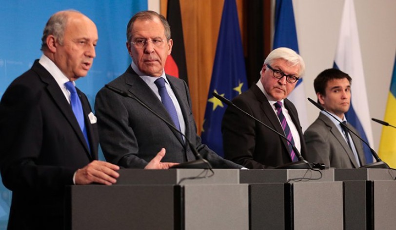 وزراء خارجية روسيا وألمانيا وفرنسا وأوكرانيا يضعون خارطة طريق