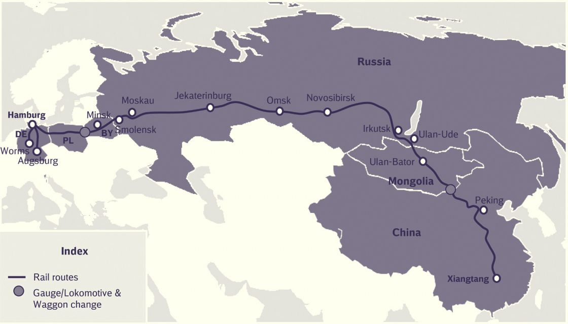 خط شحن بين جنوب شرقي آسيا وأوروبا