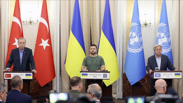 انتهاء اجتماع غوتيرش وأردوغان وزيلنسكي