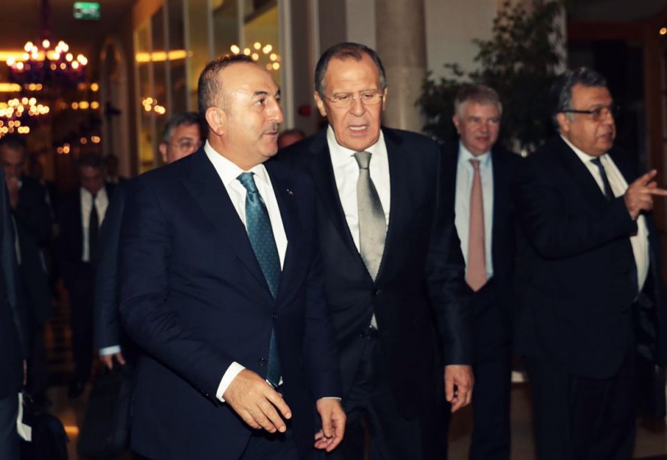 لافروف وأوغلو يبحثان مؤتمر الحوار الوطني