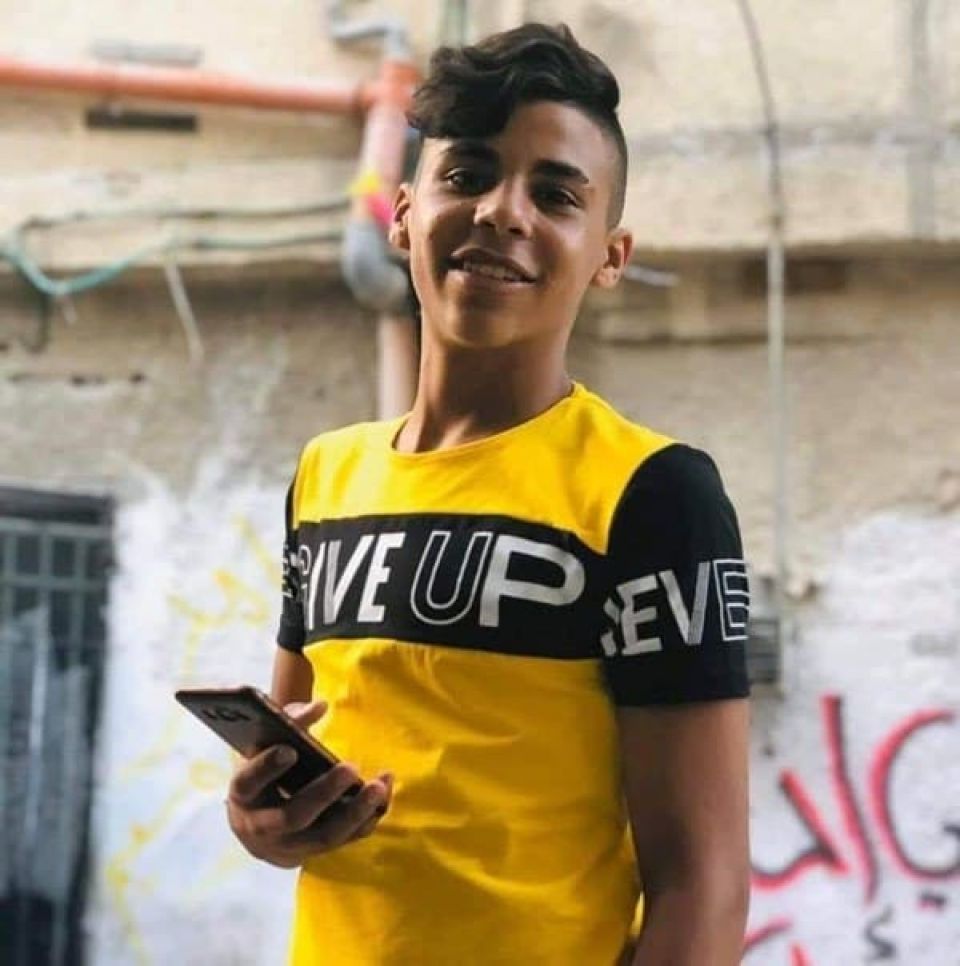 استشهاد فتى فلسطيني (16 عاماً) برصاص الاحتلال في مخيم بلاطة بنابلس