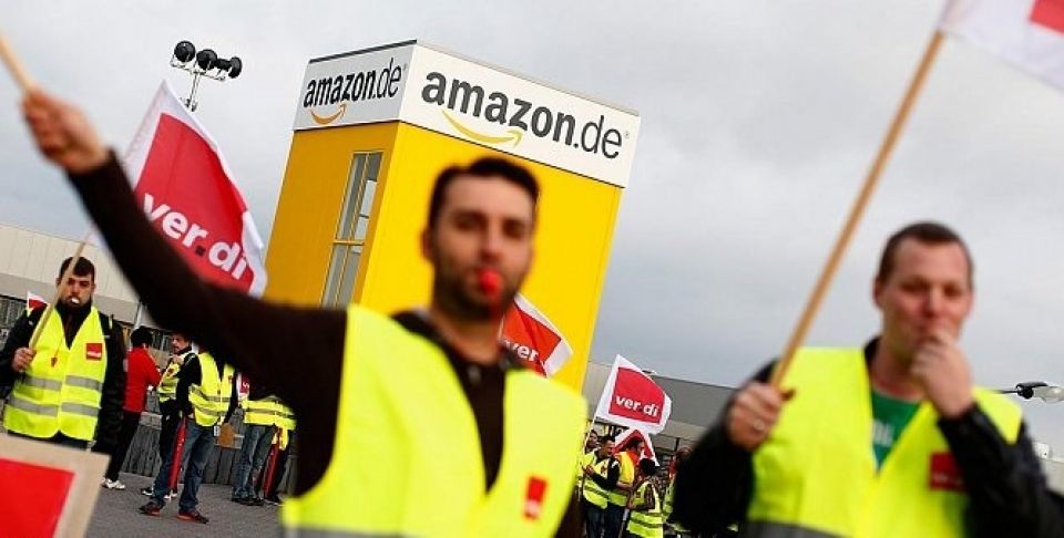 إضراب موظفي شركة أمازون