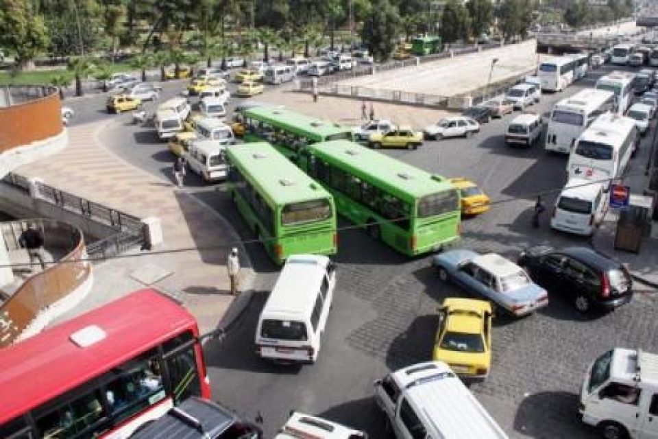أزمة مرور خانقة في مدينة دمشق