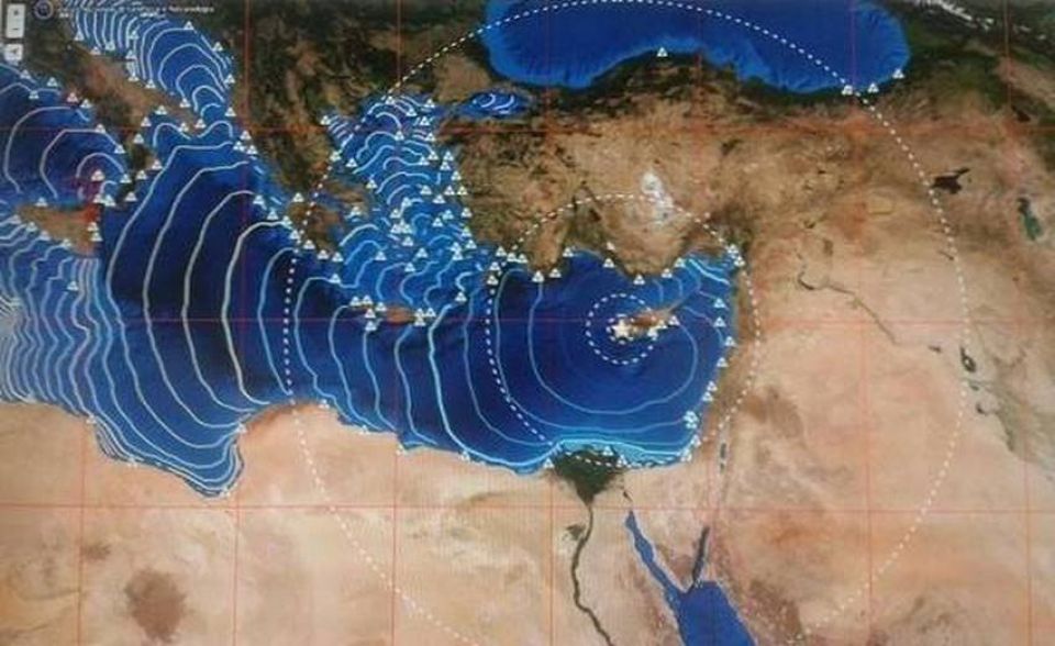 زلزال بقوة 6.4 درجة في البحر المتوسط
