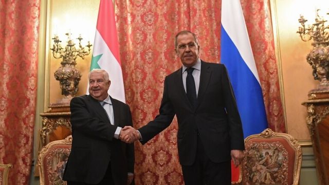 لافروف يبحث عمل اللجنة الدستورية السورية مع وليد المعلم