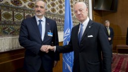 انتهاء الجلسة الأولى بين الوفد الحكومي ودي ميستورا